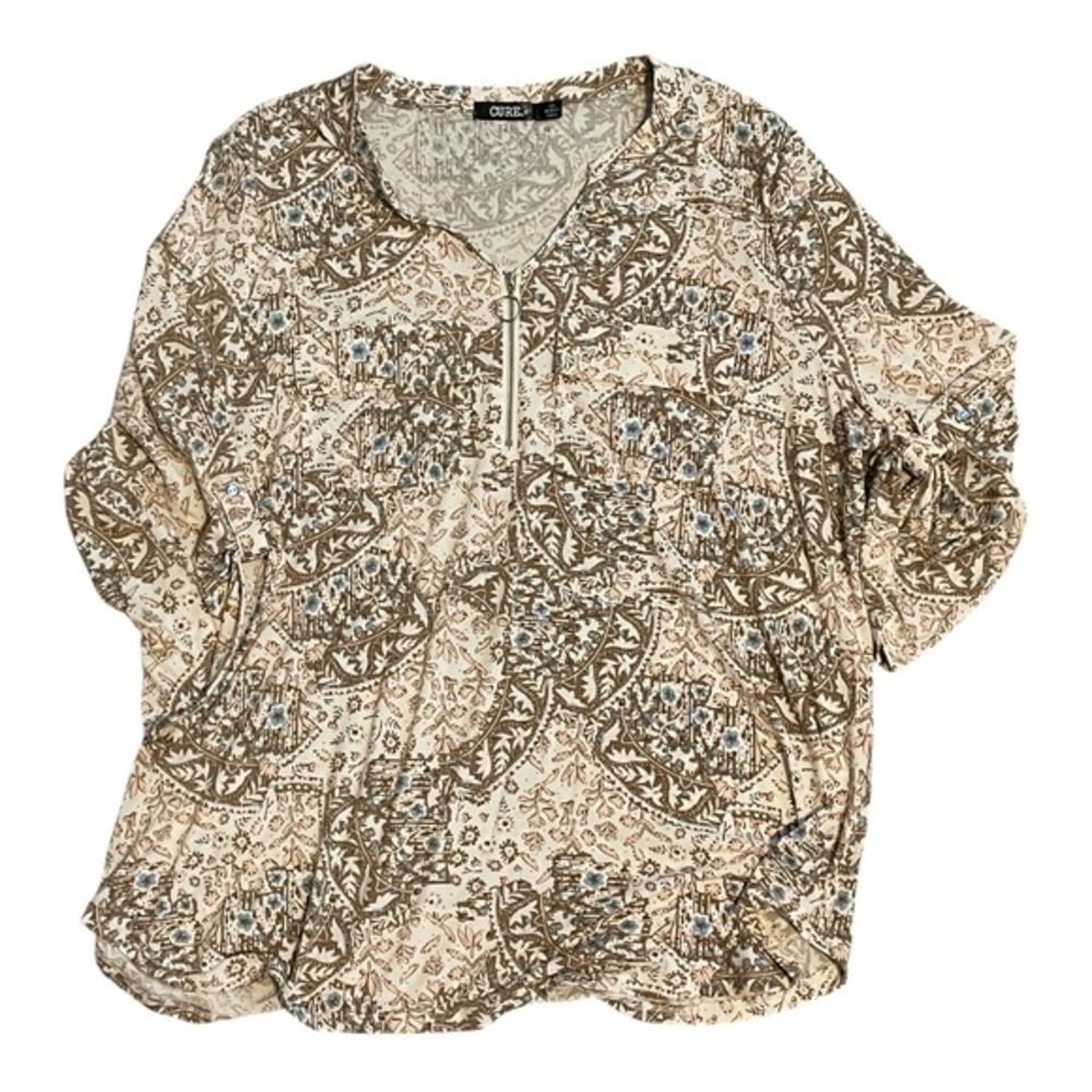 CURE Neutral Patterned Blouse